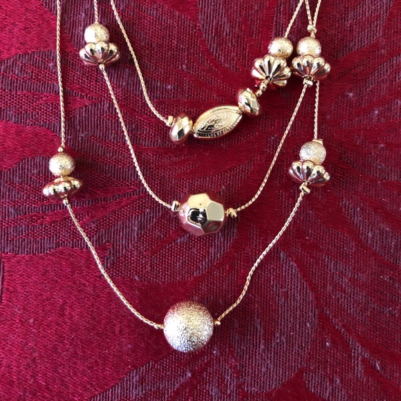 Minicci Layered Gold Bead Necklace - Picture 3 of 5